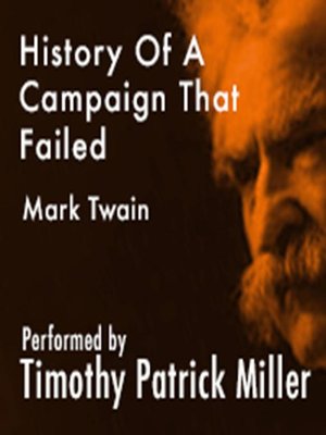 cover image of History of a Campaign That Failed